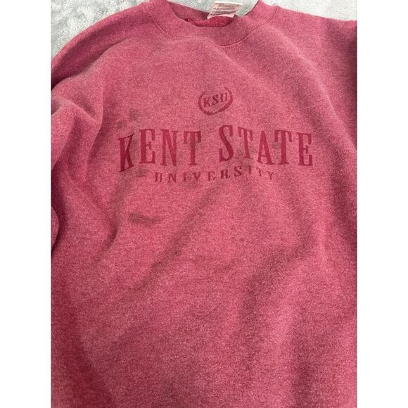 Vintage 90s Kent State University Sweatshirt Men's Size Large Red - Picture 3 of 8